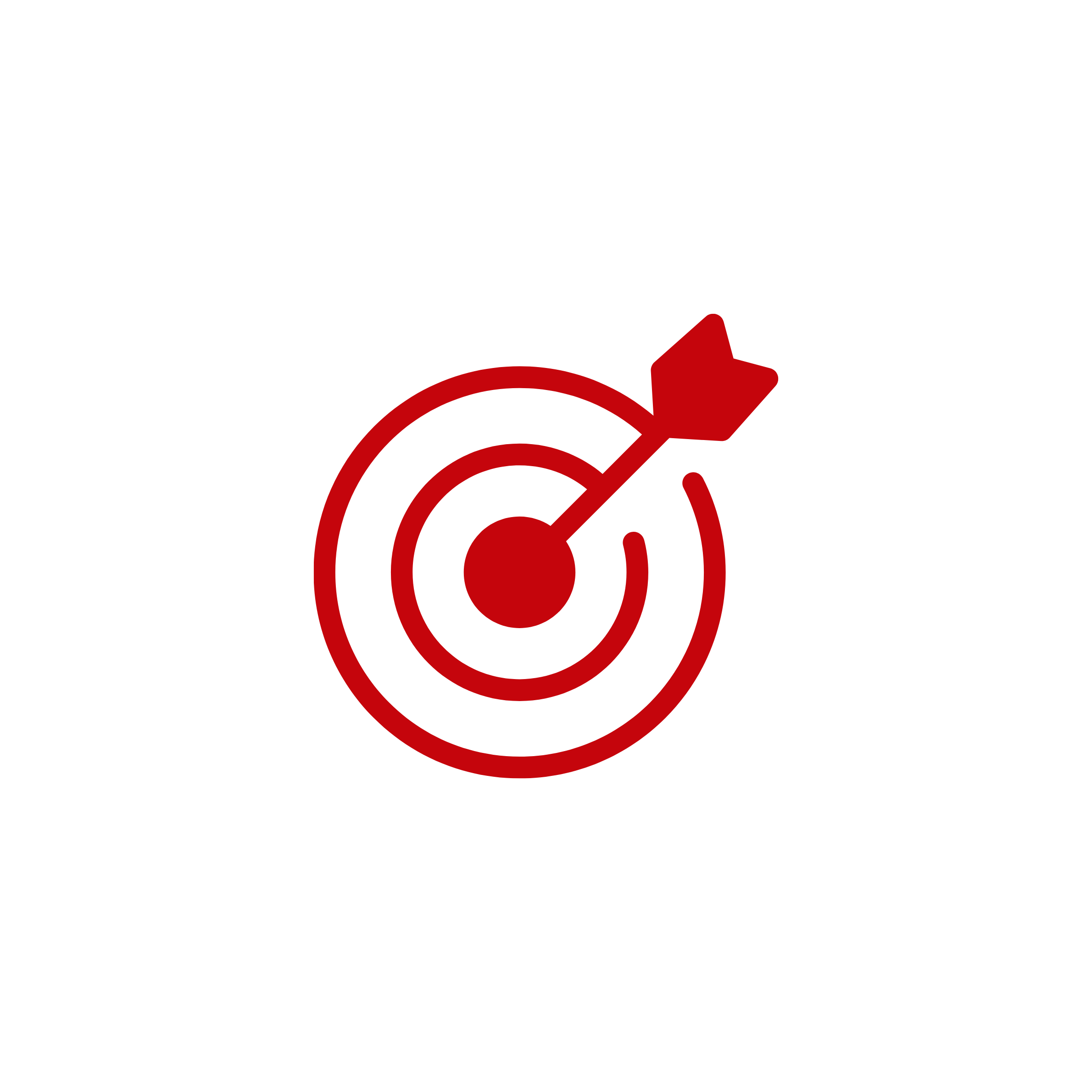Red target with an arrow hitting the center